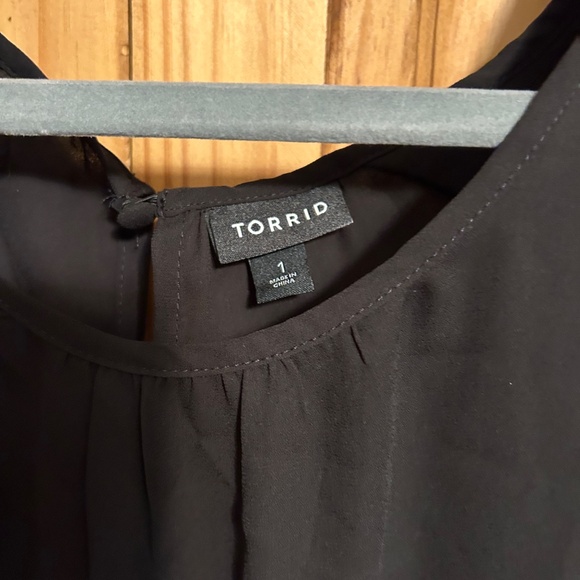 Torrid Black Sheer and SequinLong Sleeve Blouse - Picture 3 of 8